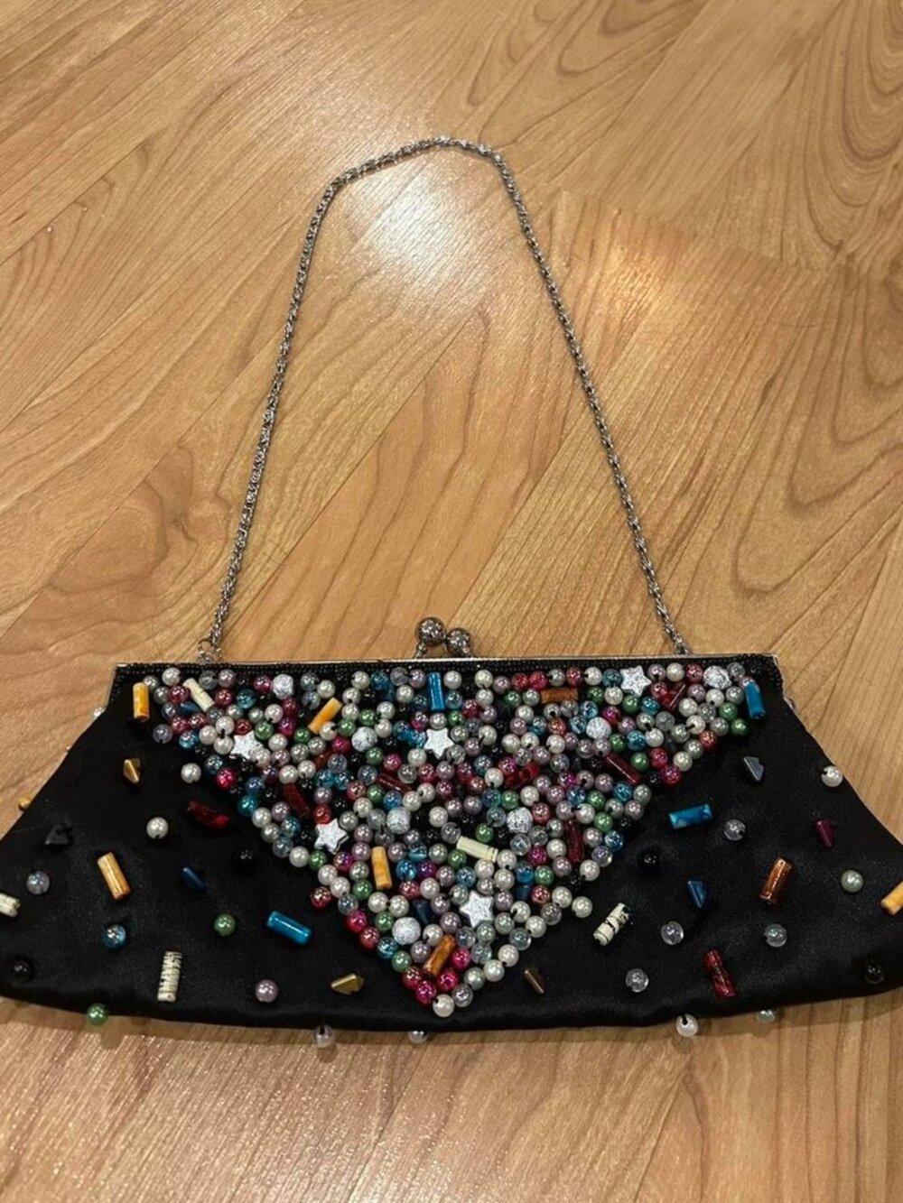 Vintage Sasha Rainbow Beaded Mini Shoulder Bag – Y2K Kiss Lock